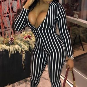 Striped jumpsuit